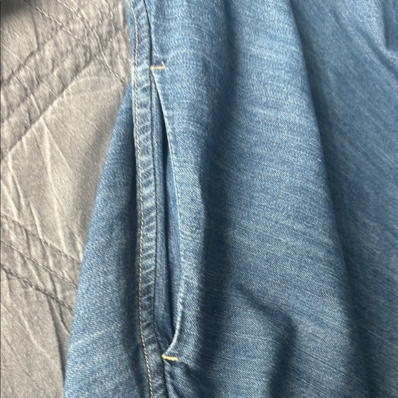 Ralph Lauren Blue Denim Long Sleeve Dress with Black Belt - Picture 10 of 17